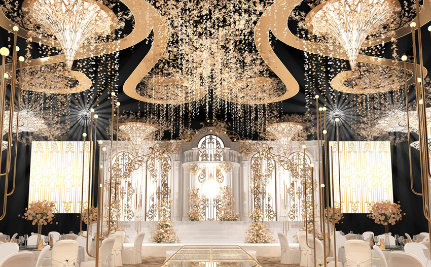 闵行花木兰喜事汇金色大厅效果展示